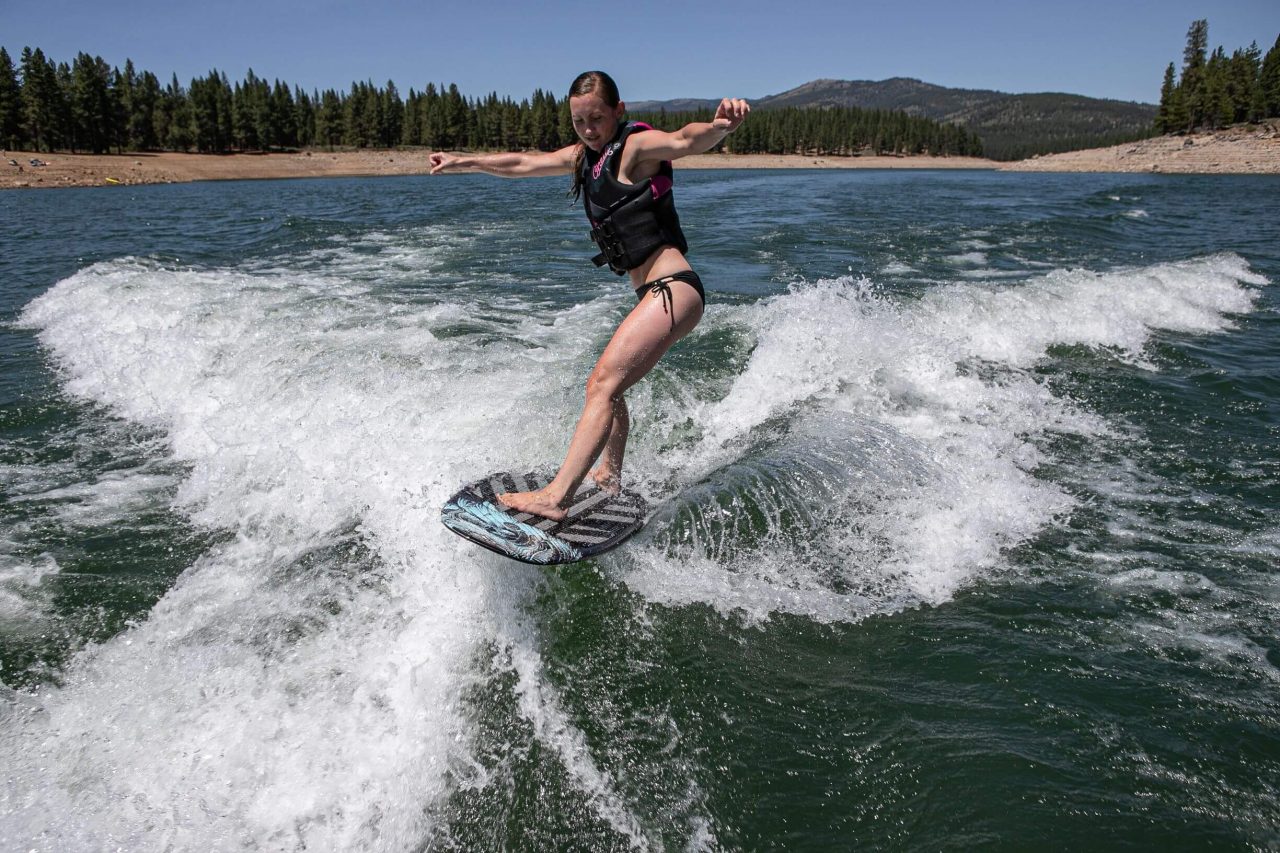 Group enjoying Lake Tahoe boat rental