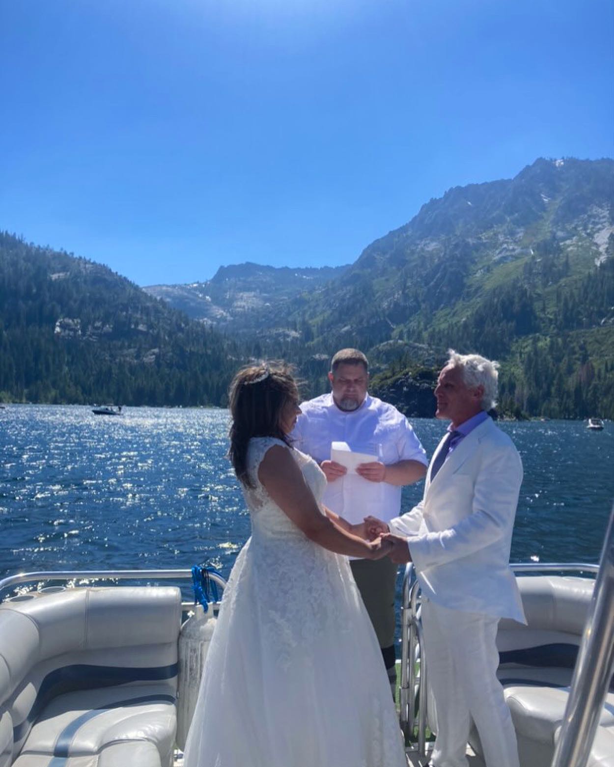 Wedding boat charter on Lake Tahoe